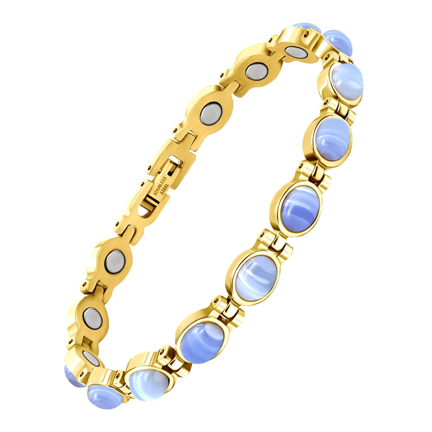 JEROOT Ultra Strength Magnetic Bracelet for Women | 3500-6000 Gauss Neodymium Magnets | Magnetic Therapy Jewelry with Adjustable Tool & Gift Packaging