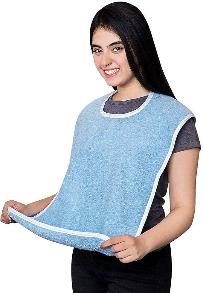 Avalon Towels Adult Bibs for Women 100% Cotton Bib for Adults for Eating - Terry Cloth Adult Bibs for Men Clothing Protectors