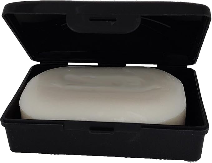 Soap Box -Black - 1 Ct - Made in The USA - Soapbox with Hinged Lid and Secure Latch