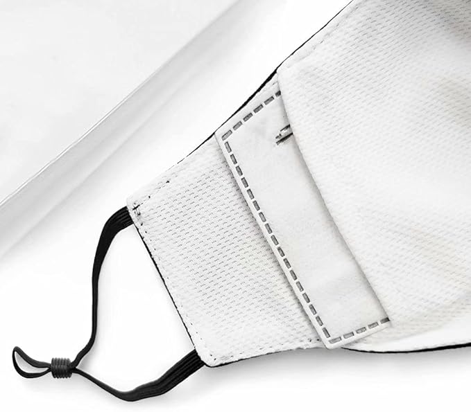 NBDIB Adult Adjustable Face Protection with Filter Pocket and Nose Wire Black Breathable Cloth Mask with 10Pcs Filters