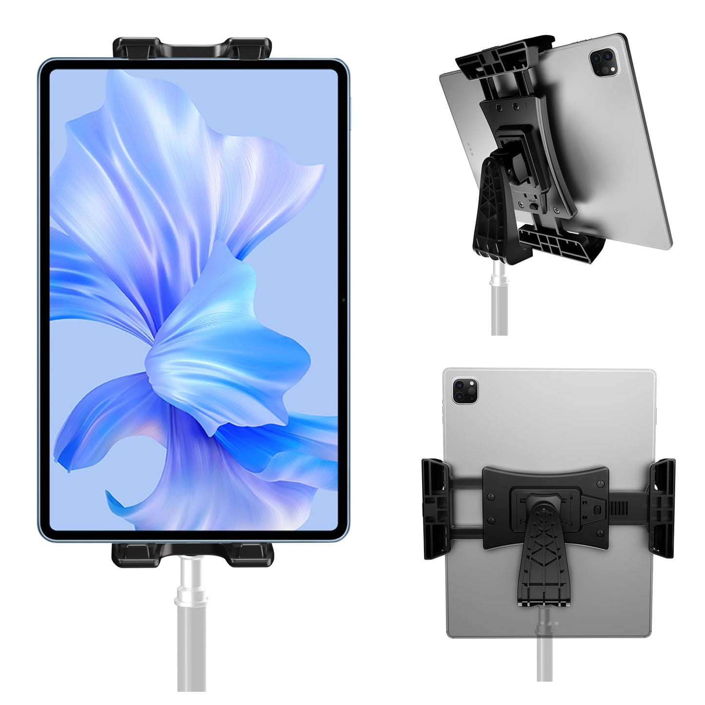 SENWOW Tablet Tripod Mount Adapter 360 Degree Rotatable Universal, Tablet Clamp Holder for Tripod, Selfie Stick, Monopod, Compatible with iPad Pro, iPad Air, iPad mini, 3.5-13.5 Inch Phone