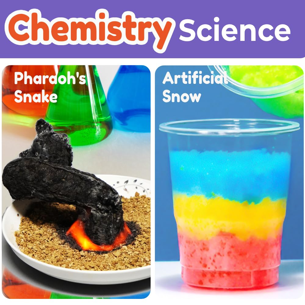 Benben 80 Experiments, Science Kit for Kids Ages 6 7 8 9 10 11 12 13 14, Earth Chemistry Physics Set, Volcano STEM Educational Toy, Birthday Gift for Boys Girls