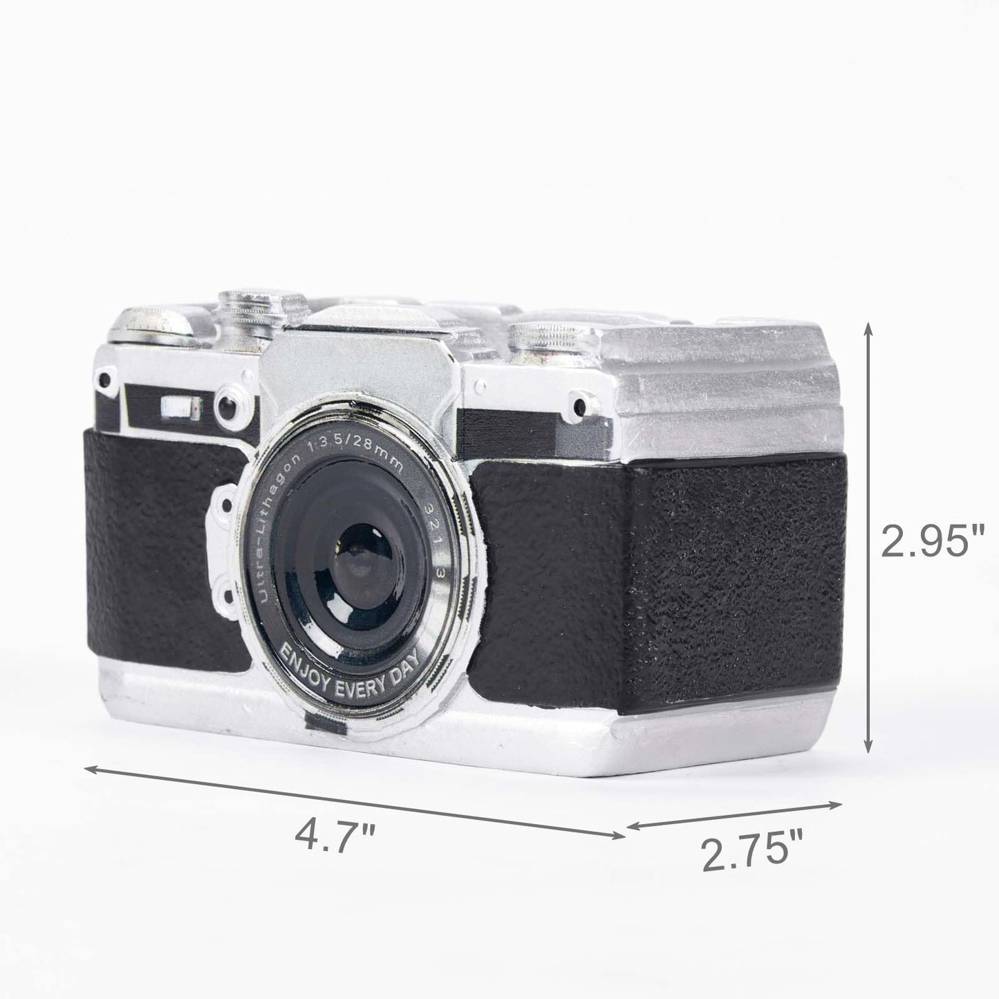 KIKTOP Camera Decorative Planter Plant Gift - Desk Decor Succulent Pot for Indoor Plants Camera Home Shelf Office Decor Small Flower Pot with Drainage (Black)