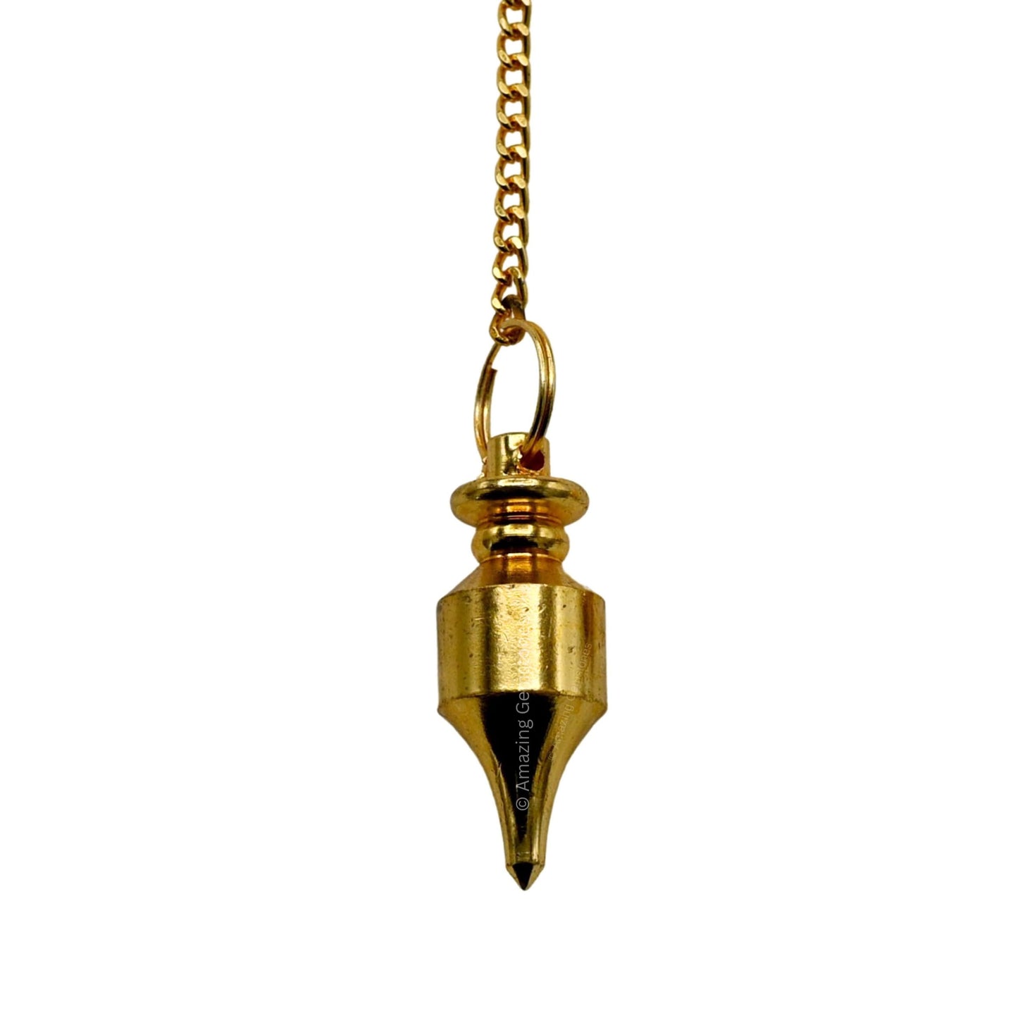 Amazing Gemstone Healing Metal Pendulums for Divination, Gold Long Point Steel Copper Pendulum High Energy Pendulo de Bronce Pendulos de Mesa MP32