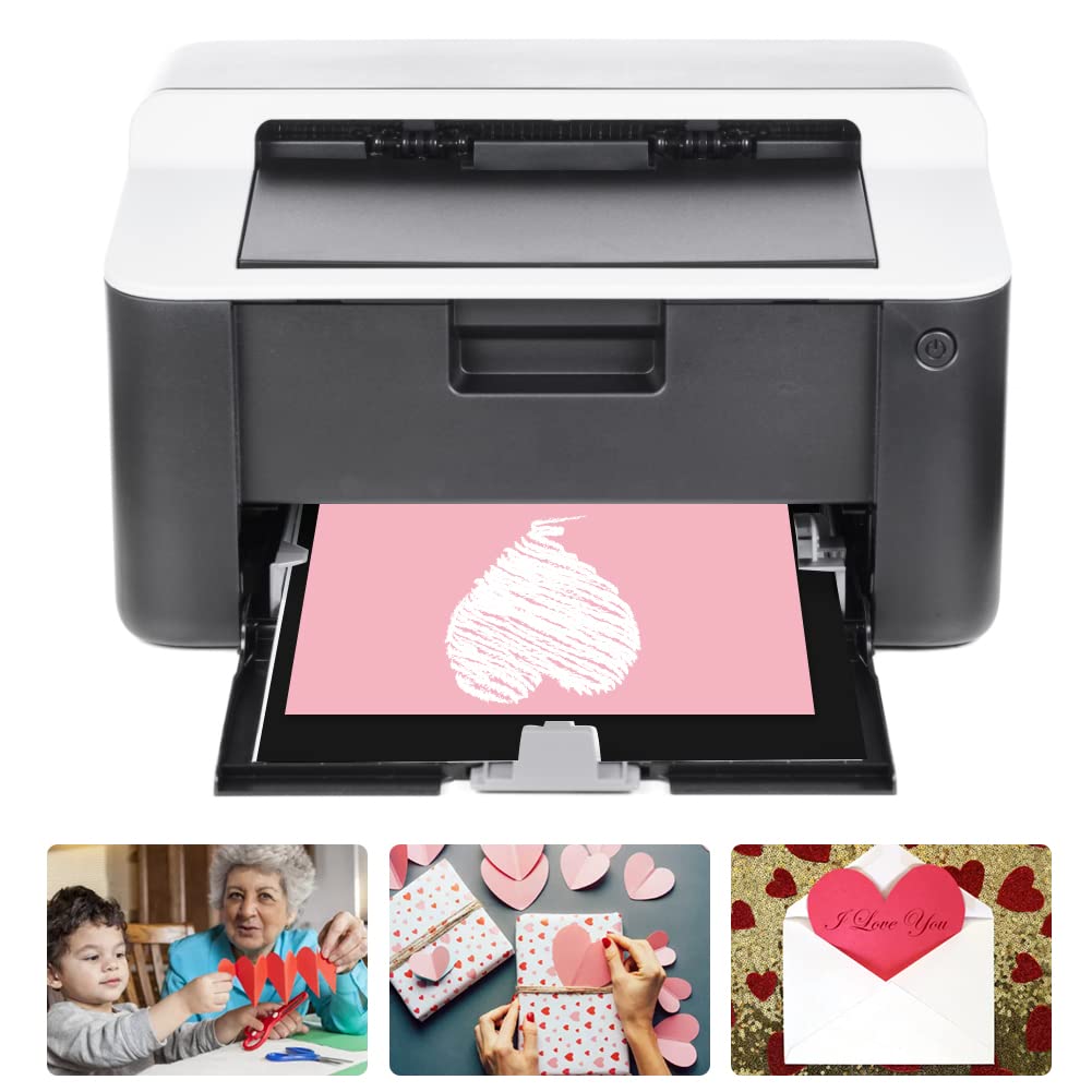 60 Sheets Valentine's Day Cardstock Thick Paper, A4 70lb Red Pink and White Medium Weight Cover Card Stock, Perfect for Hearts & Crafts, Invitations, Greeting Cards, Posters