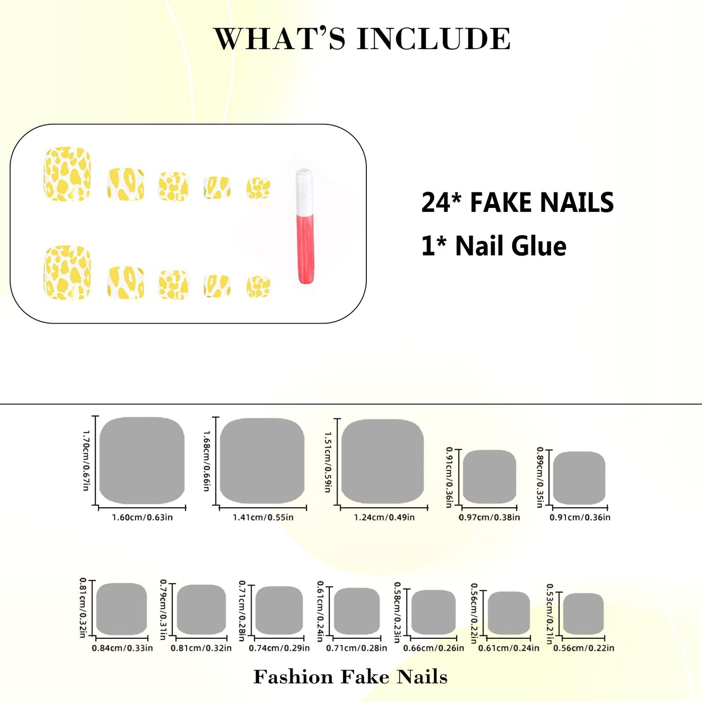 IMRAIN Press on Toenails Short Square Fake Toe Nails with Golden Leopard Print Designs Summer Glossy Acrylic False Toe Nails Artificial White Full Cover Stick on Toenails 24Pcs