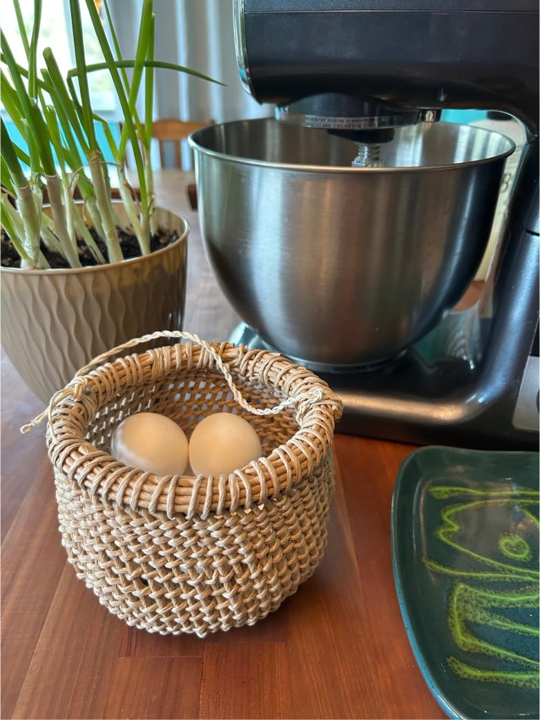 Traditional Craft Kits Twined Basket Weaving Kit – Gathering Style DIY Basket Making Supplies – Includes Fiber Rush, Hemp Twine, and Photo Instructions – Beginner to Intermediate Craft