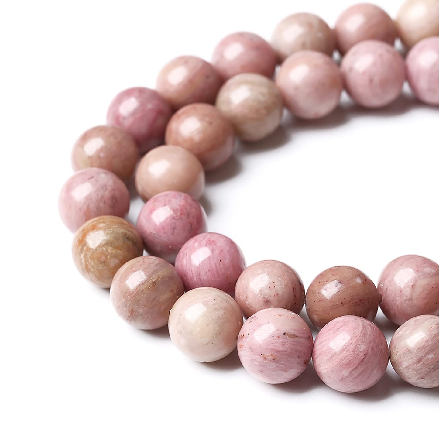 60PCS 6mm AAA Natural Pink Rhodochrosite Beads Stone Round Loose Beads for Jewelry Making DIY Bracelet Necklace 15 Inch,Energy Stone Healing Power (6mm, Rhodochrosite)