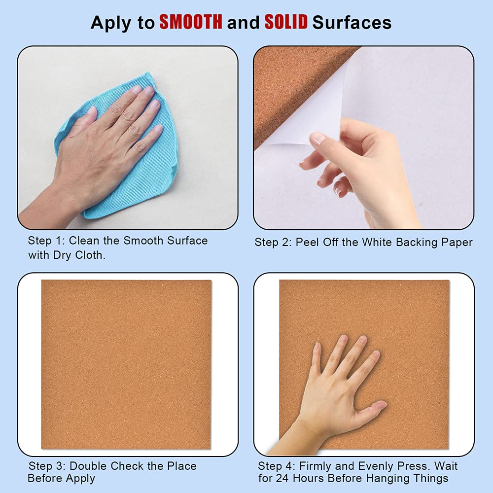 YCCYYCCY 3mm Self-Adhesive Cork Board Roll, 1/8" Thick Cork Boards for Walls, 40 x 120cm/ 47"x16" Cork Board Roll for Office, Home, School(3mm, 40x120cm)