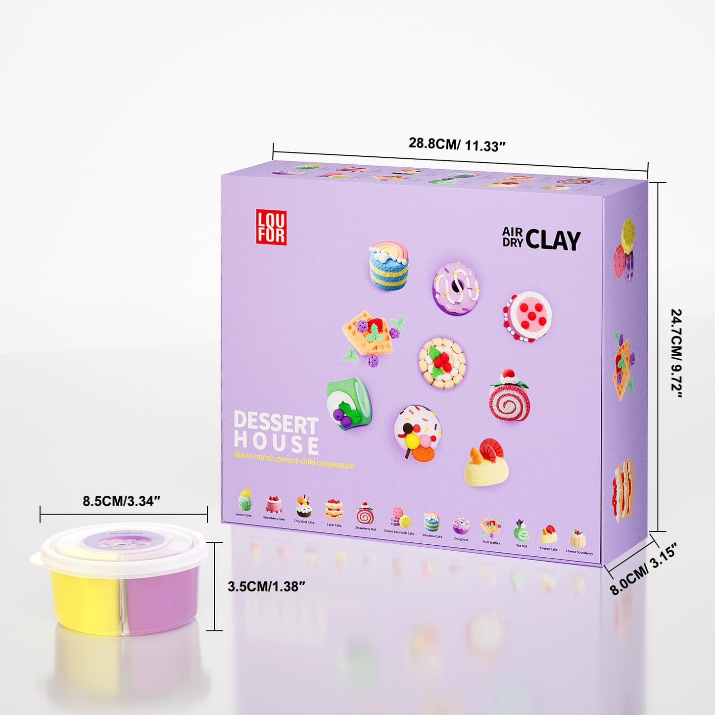 LOUFOR Air Dry Clay Kits - Modeling Clay for Kids, Ultra Light & Soft, Safe & Non-Toxic, DIY Air Dry Clays Kit with Sculpting Tools and Tutorials, Creatible Art Crafts Toys Gifts for Boys Girls