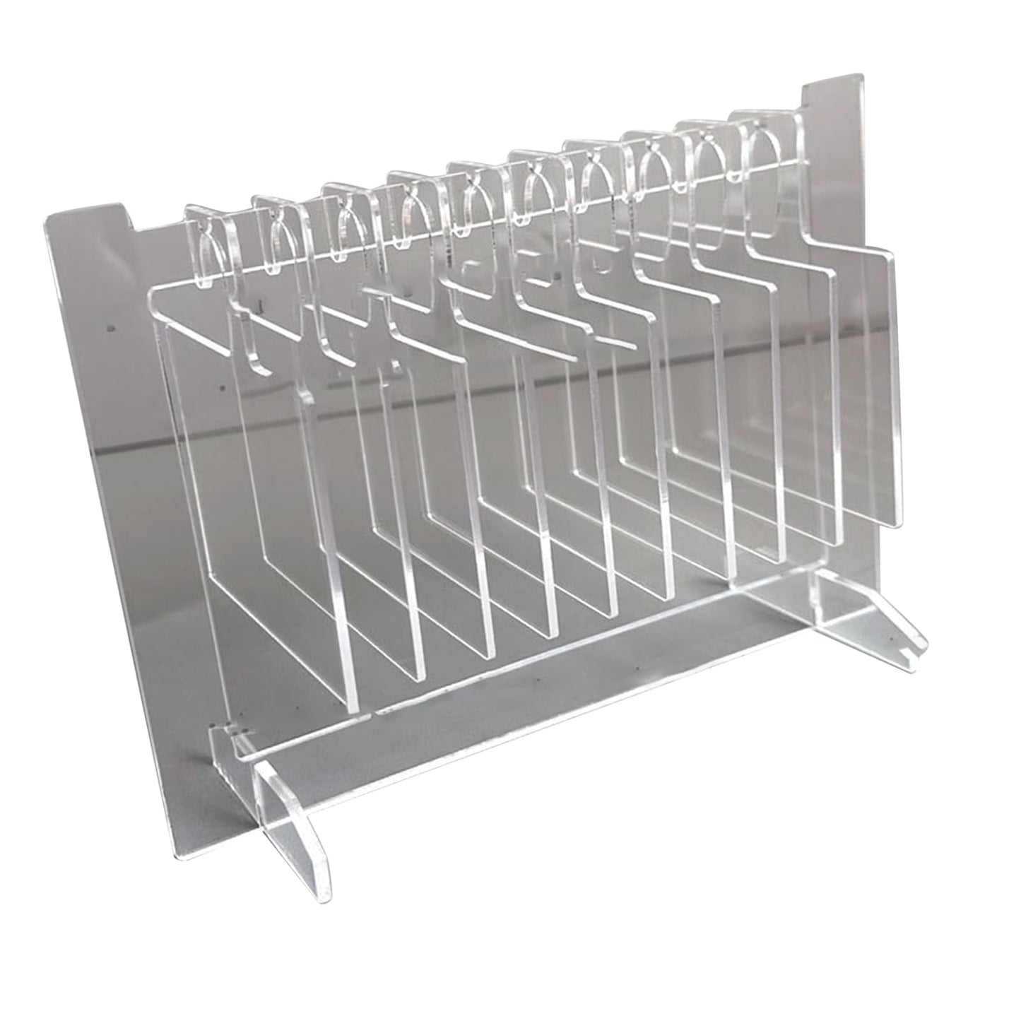 Hapivida Nail Art Display, Acrylic Hanging Transparent Nail Hanger Display Board Nail Sample Organizer Stand with 10pcs Hanger