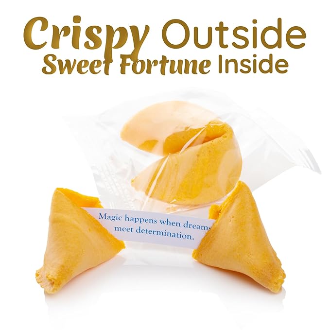 Snackathon Fortune Cookies, Individually Wrapped, Bulk Pack, Premium USA Made (100 Count, Vanilla)