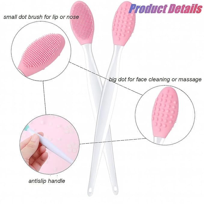 30Packs Double Sided Silicone Lip Scrub Brushes Multicolor Soft Cleaning Exfoliating Lip Brush Tool for Smoother,Softer,Brighter,and Healthier Lip