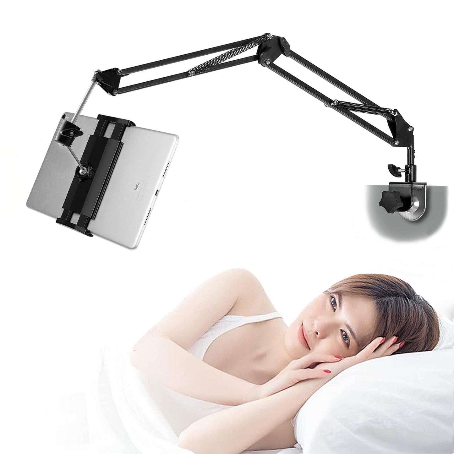 Awlbstruse Tablet Stand Phone Holder for Bed,iPad Holder for Desk, Headboard,Bedside,Table, Compatible with iPhone iPad Kindle or Other 4.5-13" Screen Device