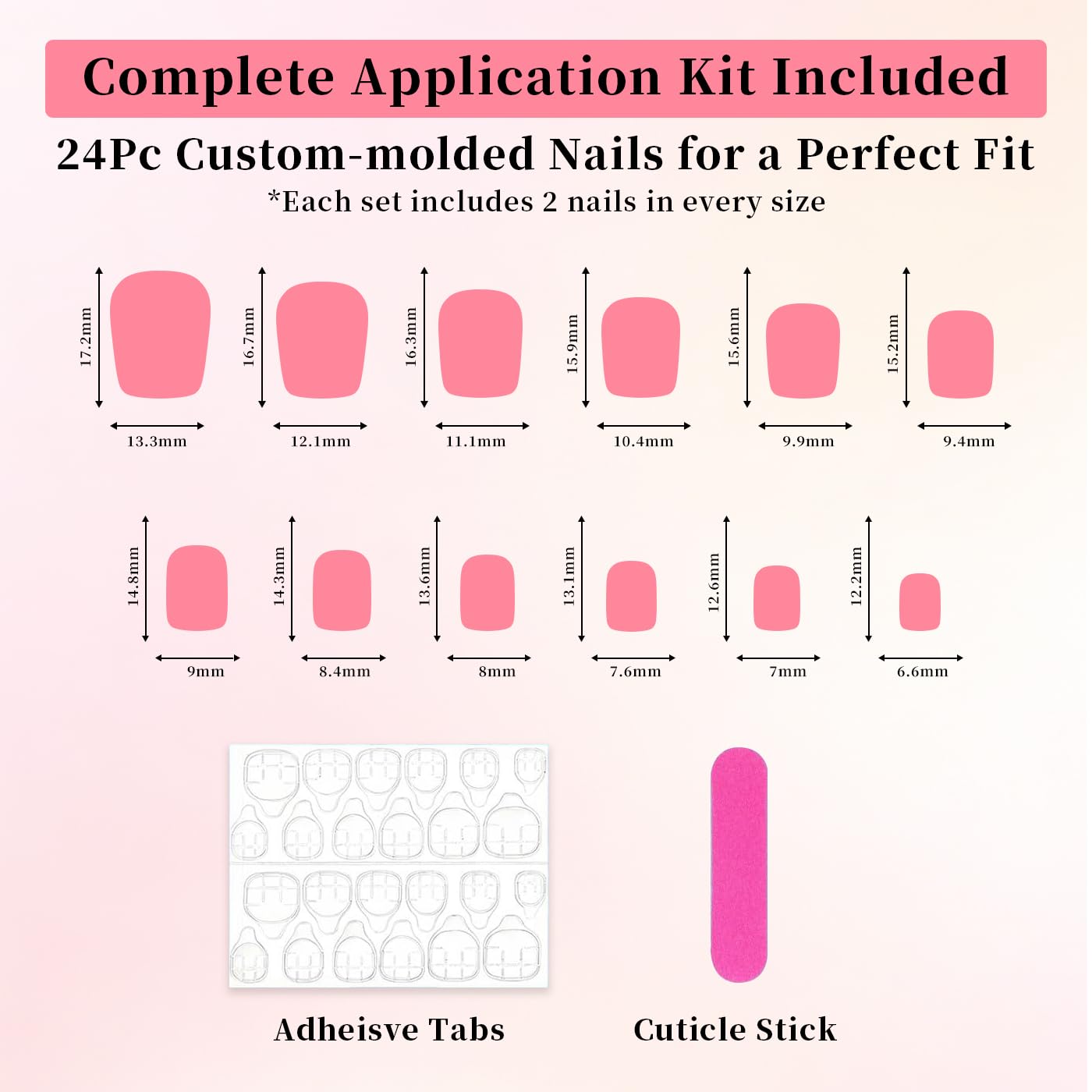 Goolich Zebra Print French Tip Press On Nails Short Square, Floral Nails Press ons Set with Adhesive Tabs, 24 Pcs 12 Size Reusable Full Cover Glue on Nails for Women
