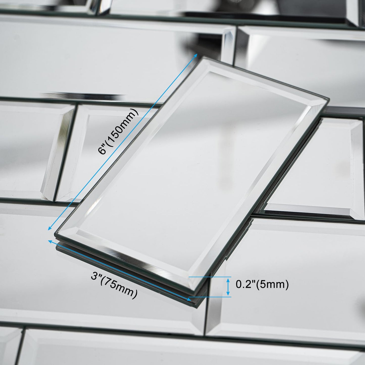 SODI MOSAIC Peel and Stick Mirror Tiles
