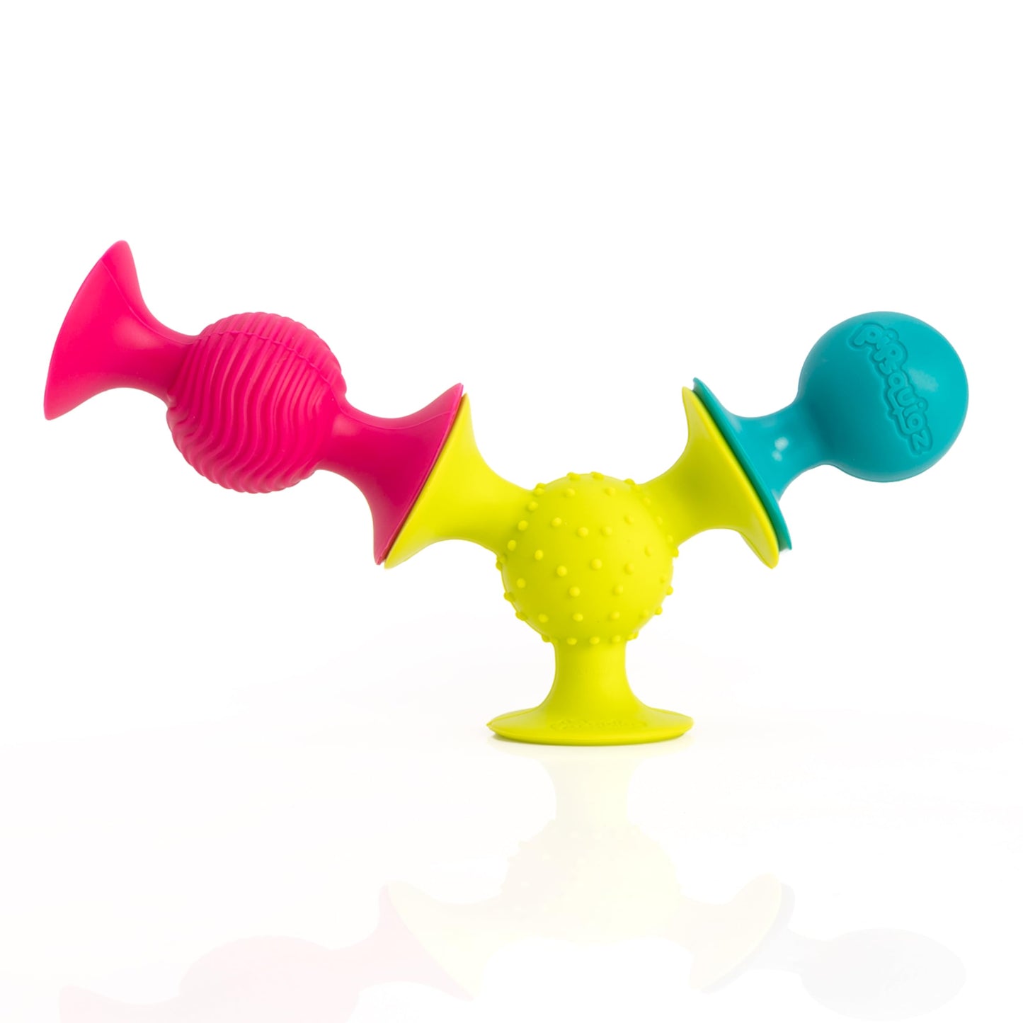 Fat Brain Toys pipSquigz, Sensory Baby Toys 6 Months Plus, Rattle Suction Cup Toy