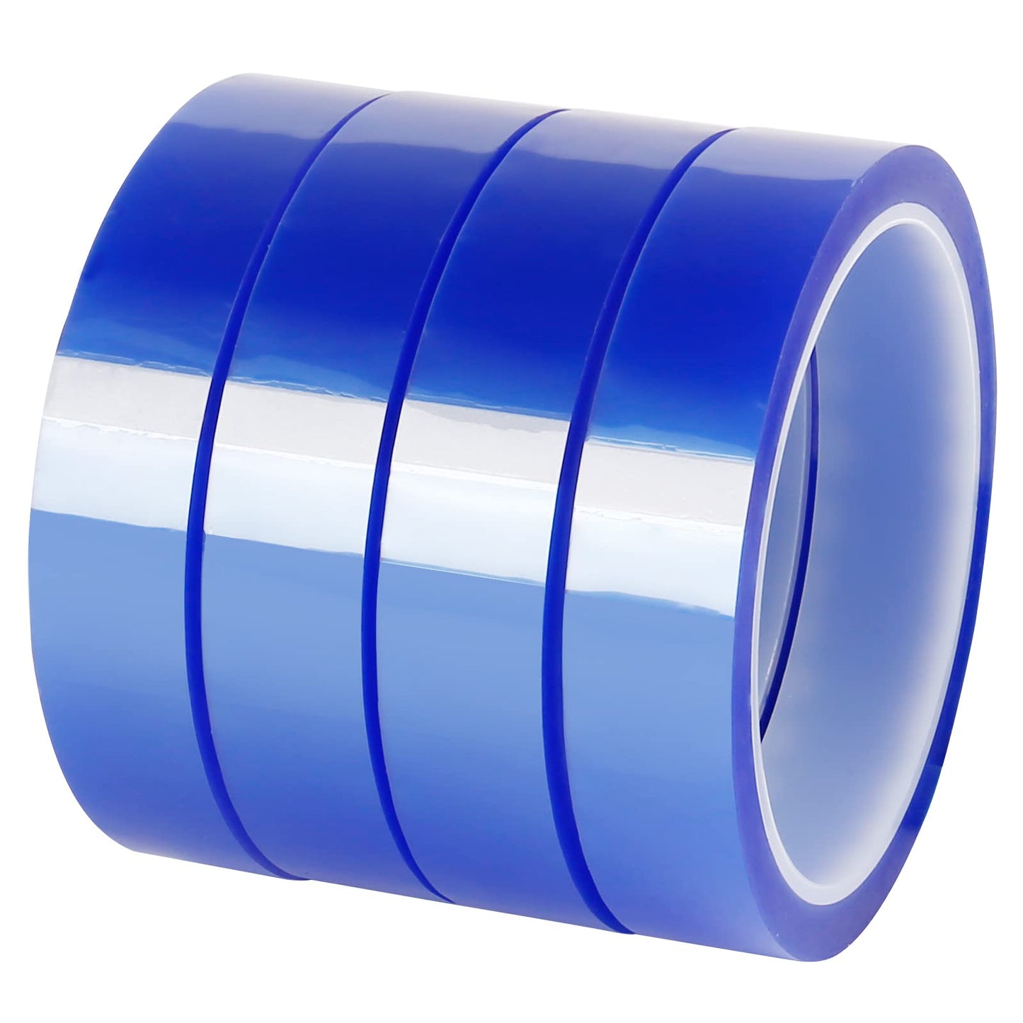 OLONTRIC 4 Rolls 4/5 Inch Wide x 36 Yards Long Blue High Temperature Tape, Sublimation Blanks Thermal Tape, Heat Transfer Tape