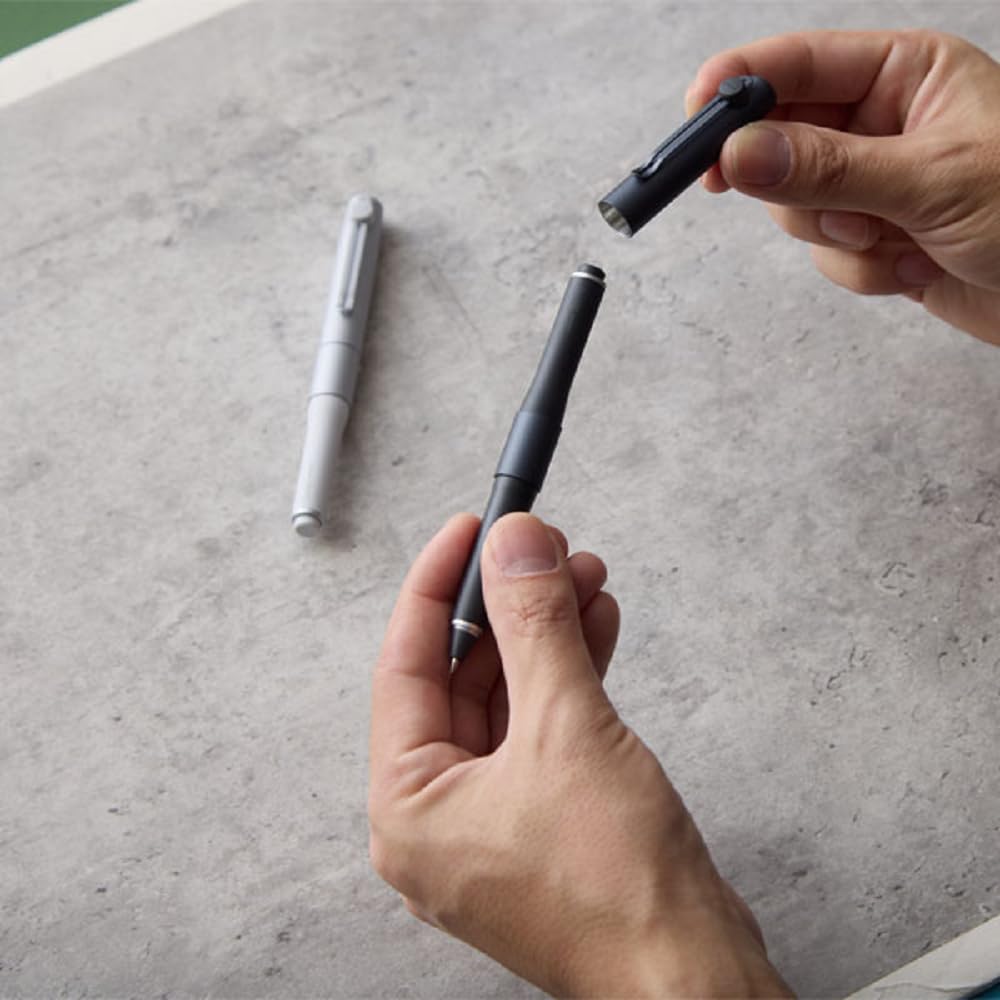 ZENTO Signature Model Silver Ballpoint Pen 0.38mm Ink Color Black UBZH38.26 With Original Stylus Ballpoint Touch Pen