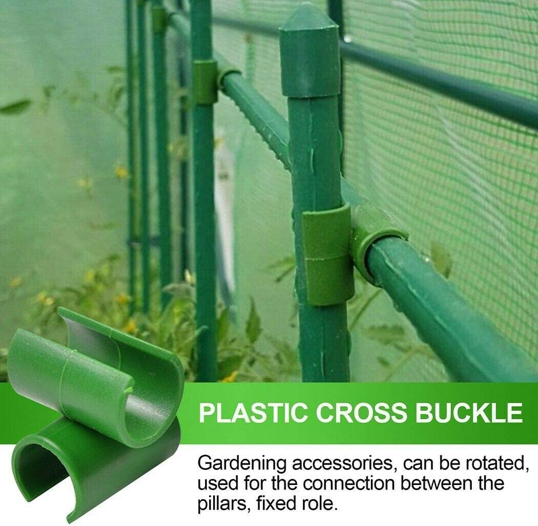 36 Pieces Adjustable Plant Trellis Connector Clip Plastic Plant Connector Stakes Garden Plastic Connector Connecting Joint Buckle Clip 16mm