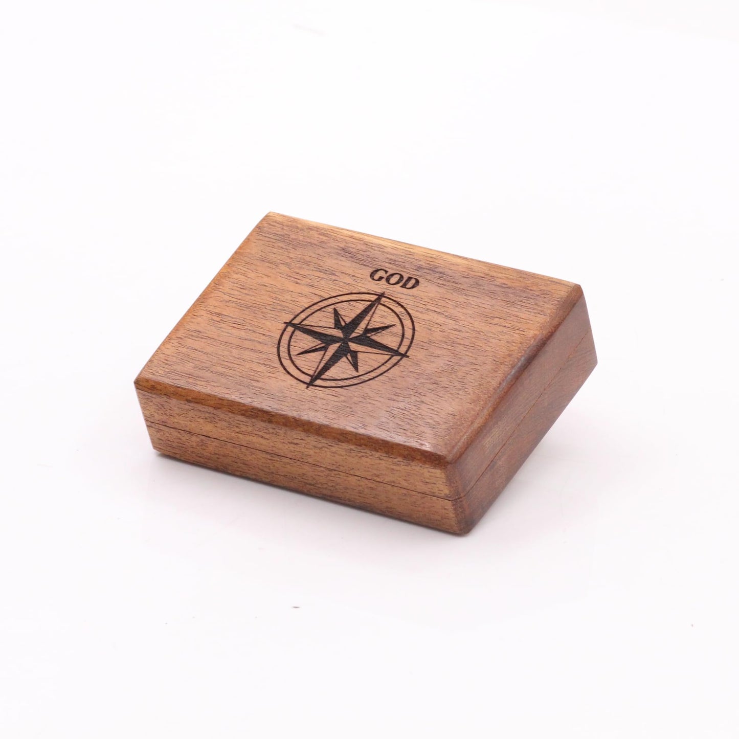 Man Who Walks with God Compass – Scripture Engraved Antique Brass Finish – Christian Gift for Men, Son, Husband – Keepsake with Rosewood Box for Graduation, Baptism, Confirmation, Travel Friendly
