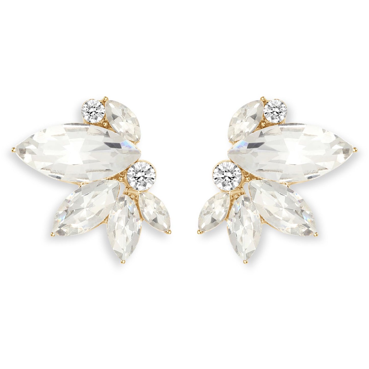 Rhinestone Drop Earring Sparkly Wedding Earrings for Women Prom Party Faux Crystal Stud Earrings