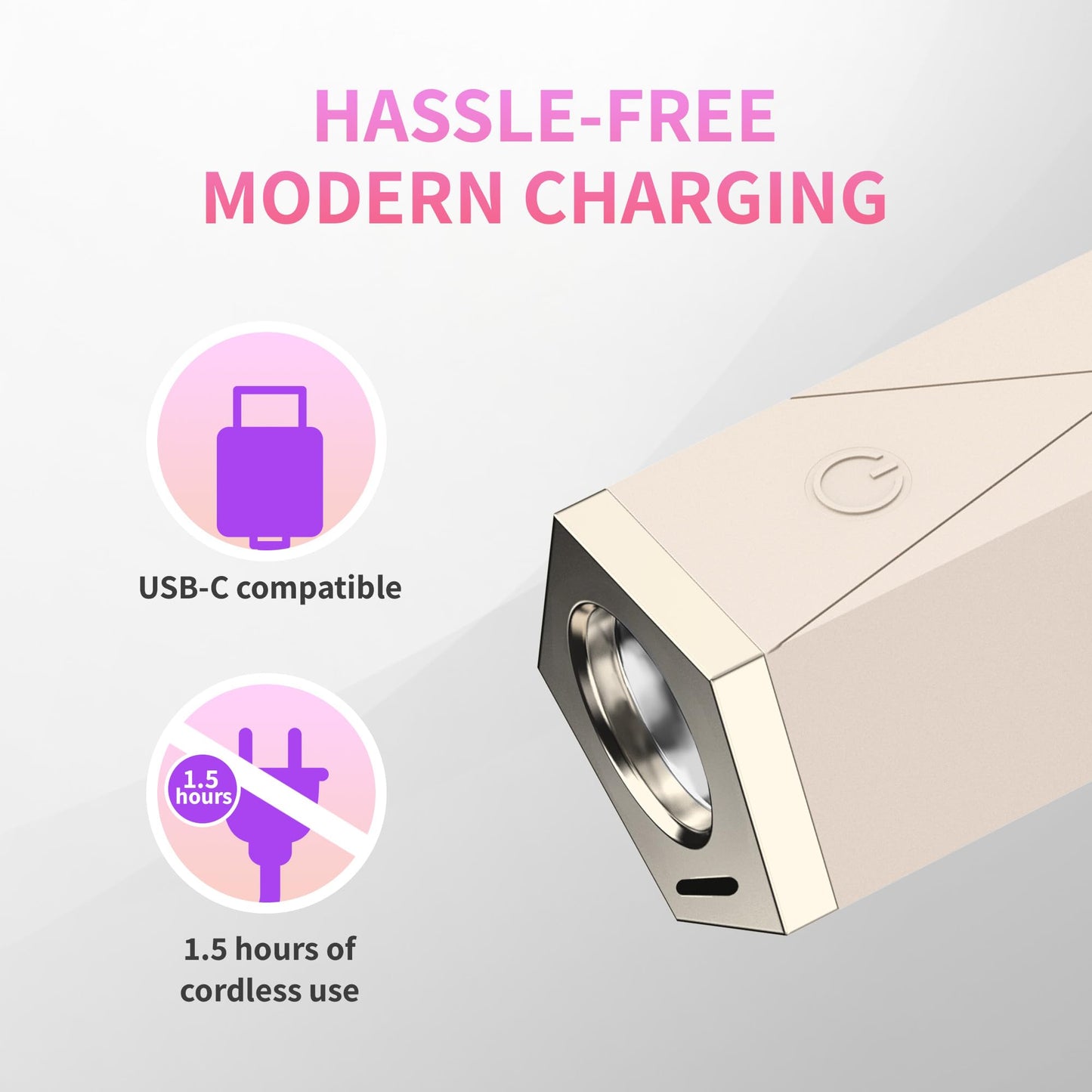 iGel Beauty PRO-X Mini LED Nail Lamp – Portable USB-C Rechargeable Flash Cure Light, Flexible Multi-Arm Design, Hands-Free Sensor, Cordless Nail Curing Lamp