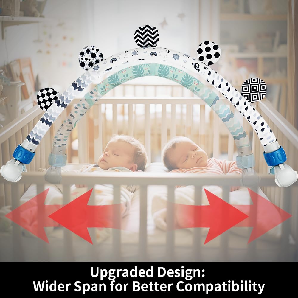 Baby Activity Travel Mobile Arch Toy, Black and White Crib Toys (Animal)