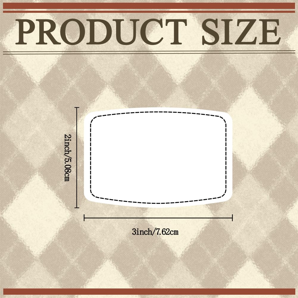 Bestlabel 60PCS Blank Hat Patches Laserable Square Rustic Leatherette Patch Adhesive Faux Leather Patches Blanks for Hats Fabric Custom Repair Sew Laser, 3*2 Inch