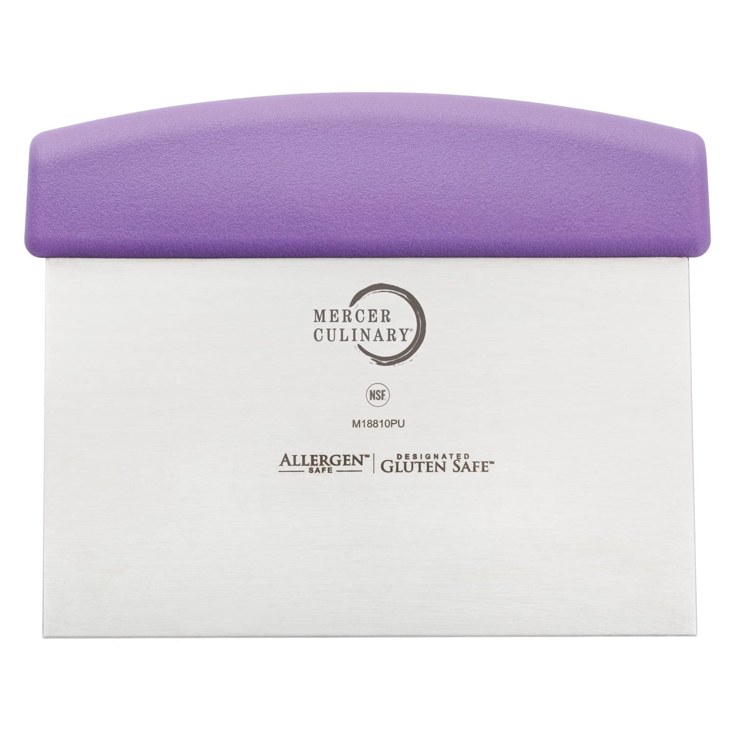 Mercer Culinary Millennia Bench Scraper, 6-Inch x 3-Inch Blade, with Purple Handle,