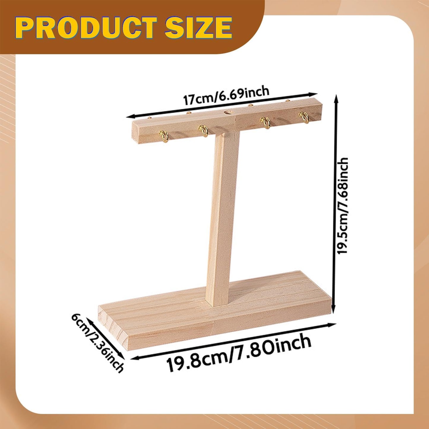 Teruyol Nail Swatch Sticks Display Stand Storage Manicure Tool Gift Organizer Rack for Women Home False Nails Sample Tips, T 19.8x6x19.5cm