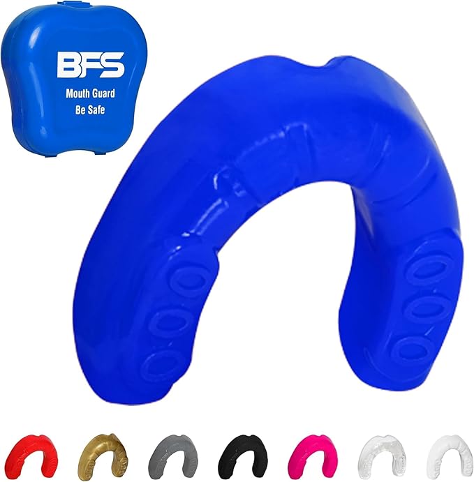 Sports Mouth Guard for Kids,Youth,Boys,Girls,Child Teen Mouthguard with Case (BPA Free) for Boxing, Martial Arts,MMA Karate,Lacrosse,Football,Soccer and All Contact Sports (Royal Blue)