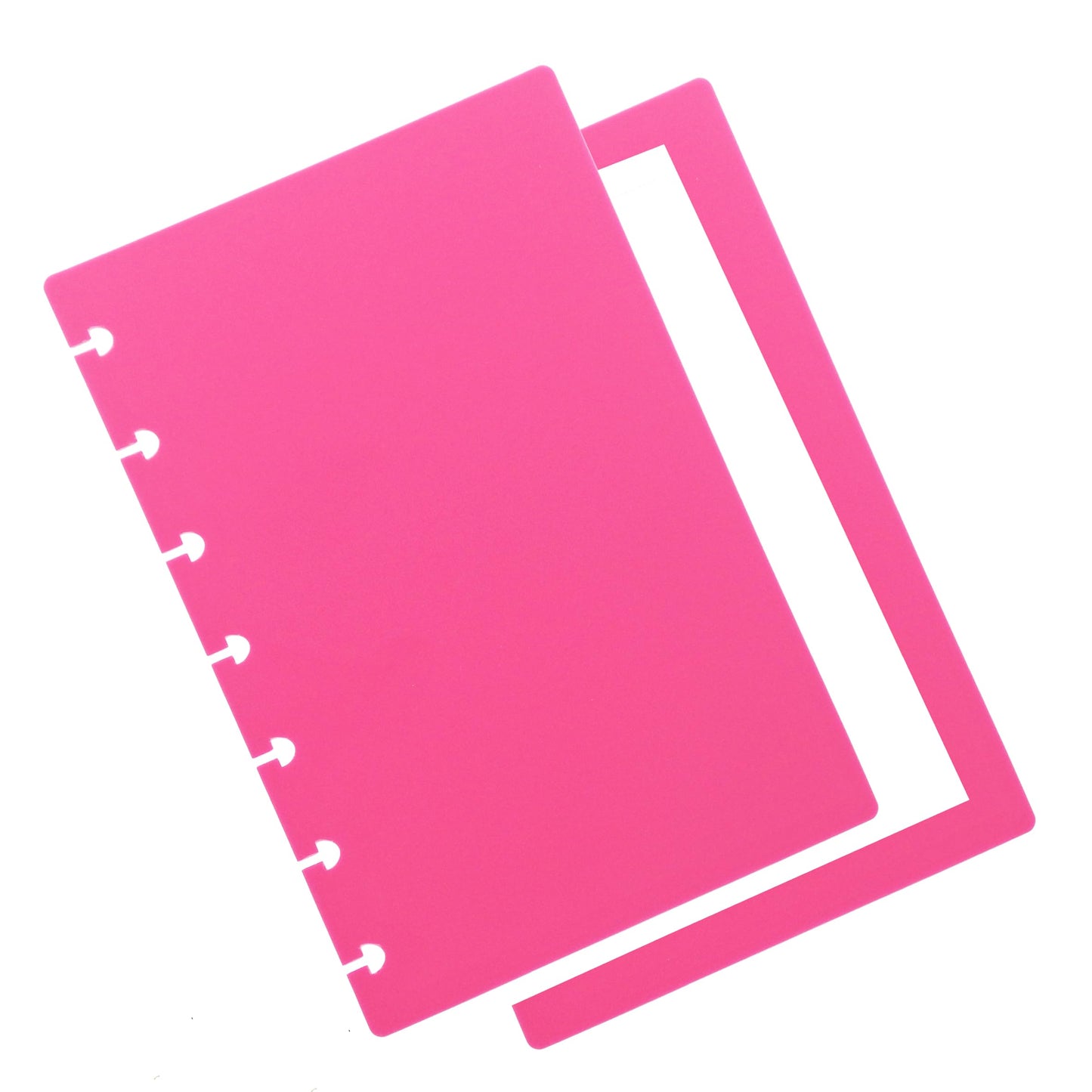 ITSYHPRO Discbound Notebook Covers,Discs DIY Planner Cover - Mini 7-Hole,Compatible with Levenger Circa Arc TUL and Happy Planner(Rose Pink,Mini,4Set)
