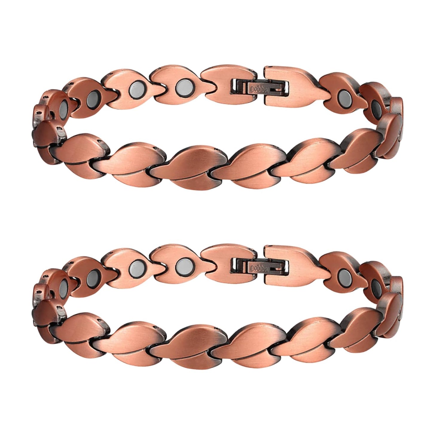 MagVIVACE Pure Copper Anklet for Women, Magnetic Ankle Bracelet with Magnet (Type C -2pcs)