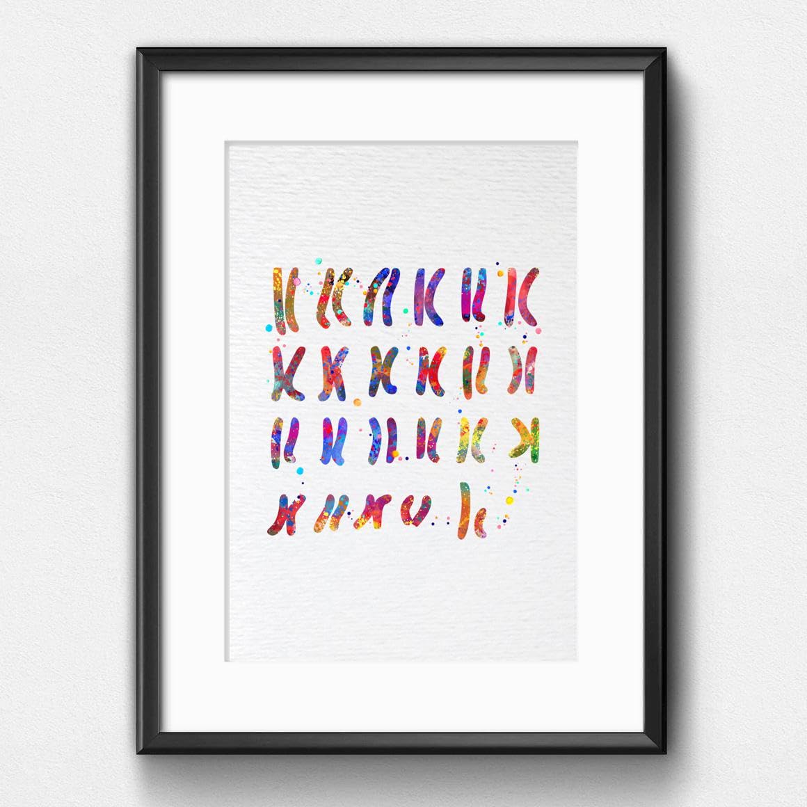 Dignovel Studios 8X10 Unframed Male Chromosome Illustration Diagram Watercolor Art Print Poster Medical Education Science Genetic Wall Hanging Decor DN914