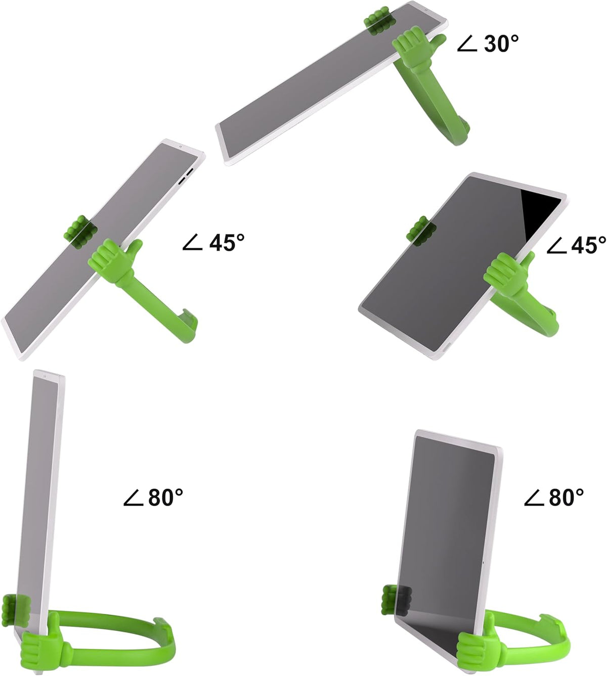 Honsky Thumbs Up Tablet Stand - Portable Monitor Stand Holder for Desktop, Universal Cute, Green