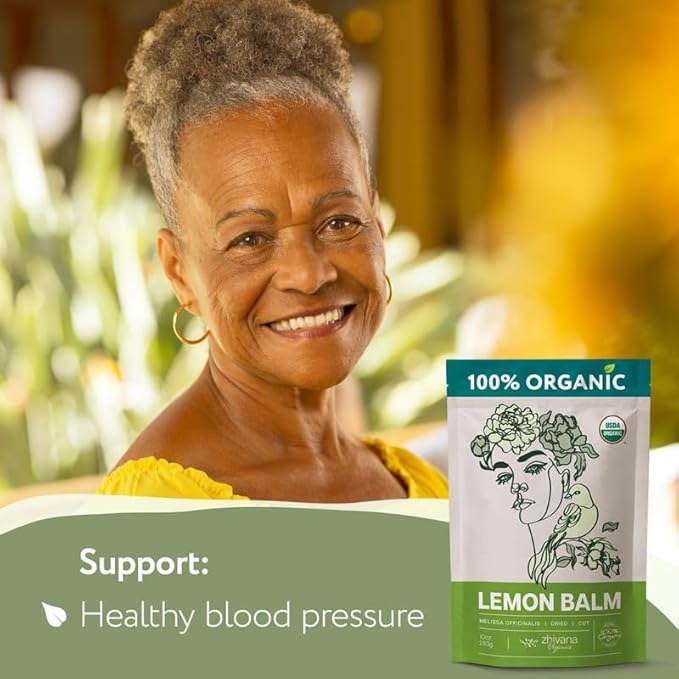 Organic Lemon Balm Leaves (4oz.) - Lemon Balm Tea Organic - Loose Leaf Melissa Tea - Te de Tolonjil - Natural Support for Stress Response, Sleep, Digestion