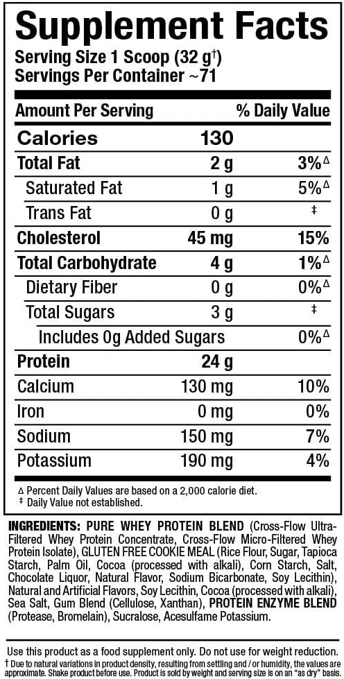 ALLMAX Nutrition Gold ALLWHEY, Cookies & Cream - 5 lb - 24 Grams of Protein Per Scoop - Gluten Free, Low Carb & Low Sugar - Approximate 71 Servings