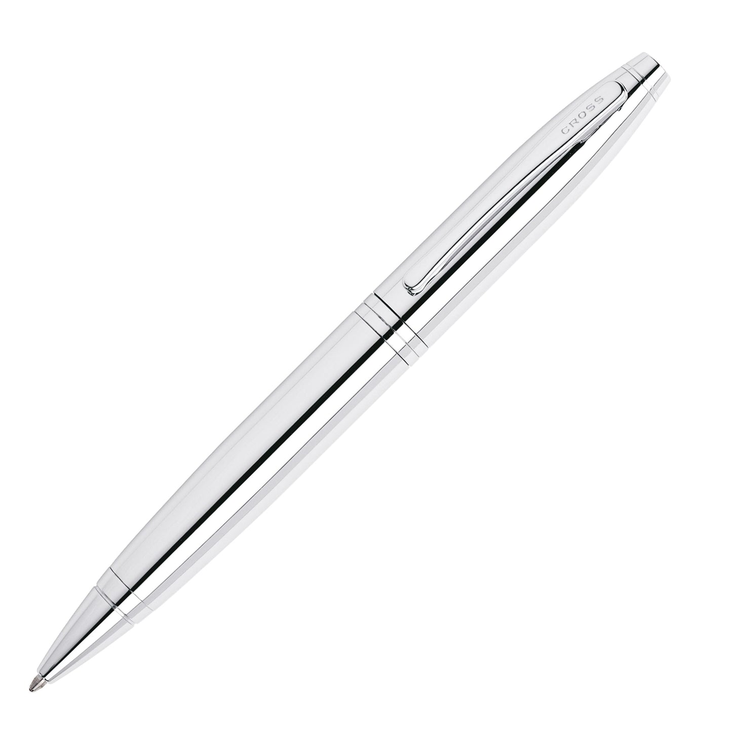 Cross Calais Polished Chrome Ballpoint Pen - High-End Pen for Everyday Use - Professional Desk Essential - Smooth Writing - Durable Construction - Black Ink - Gift Box Included