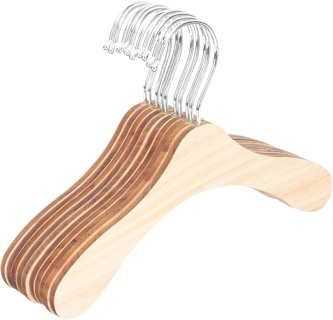 TINEASUR 10pcs 8.66-inch Wooden Pet Hangers for Small Dogs and Cats, Wear-Resistant Dog Clothes Hangers, Household Professional Pet Accessory for Closet Organization