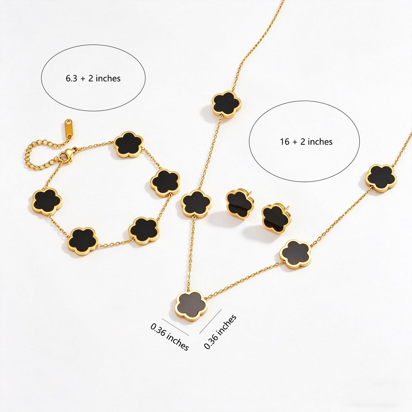 Minimalist Jewelry Set, Stainless Steel Necklace and Earring Set, Necklace and Bracelet Set, Classy Accessories for Women