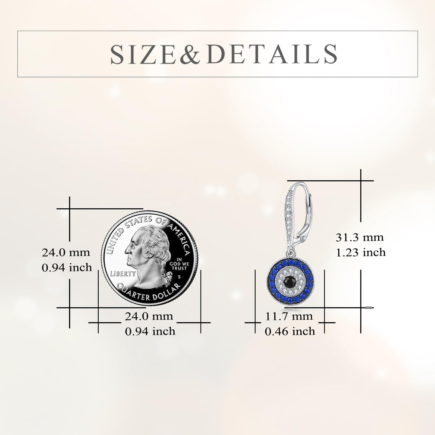 YFN Evil Eye Earrings for Women Sterling Silver Eye Dangle Earrings Minimalis Jewelry Gifts (Silver-Evil Eye Earrings)