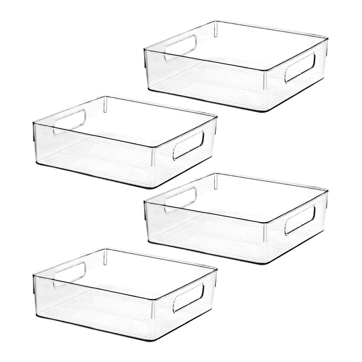 Clear Plastic Storage Bins, Pantry Organizers and Storage, Kitchen Organization and Storage Containers Bins for Organizing, Fridge, Freezer, Bathroom, Pantries, Medicine Cabinet Organizer Bin