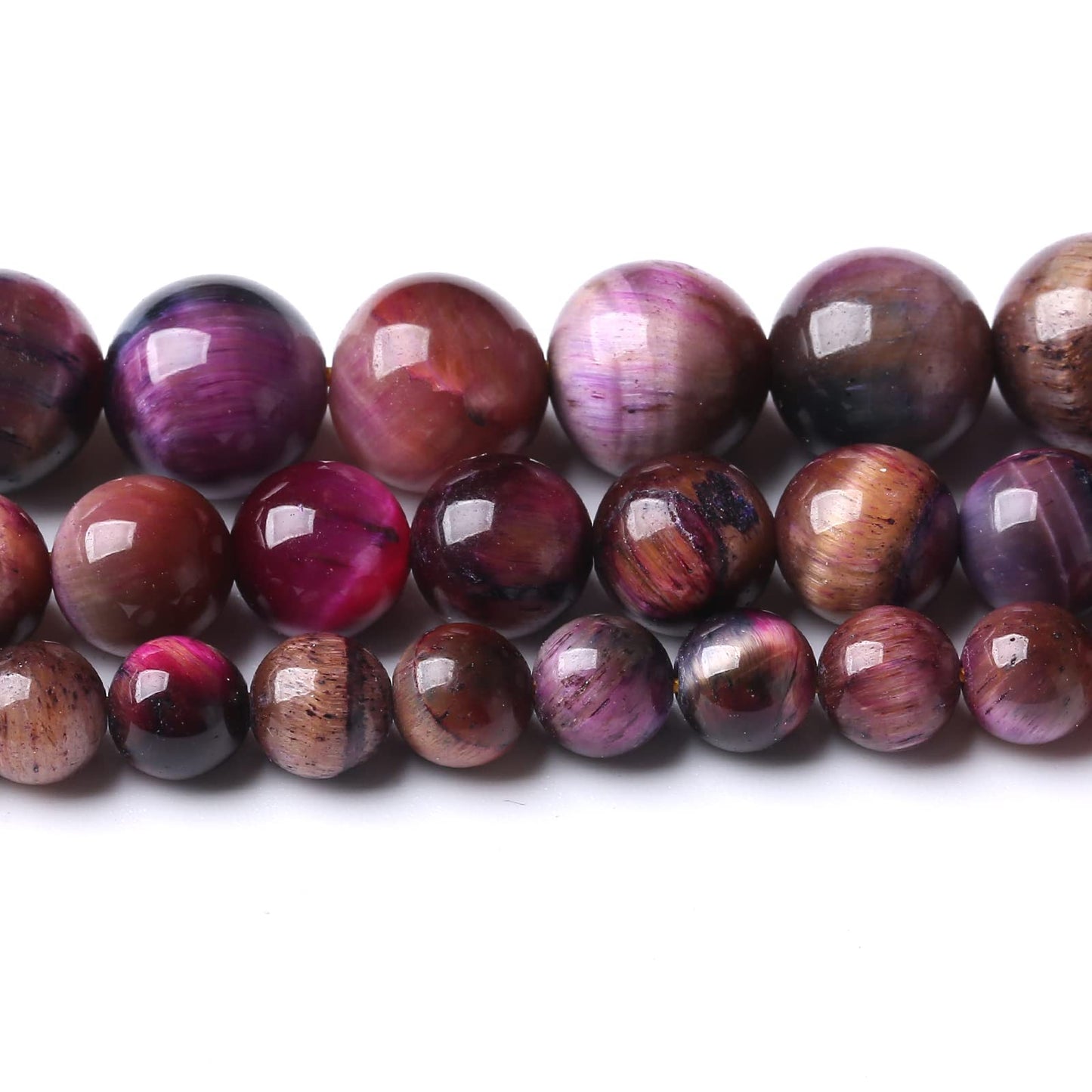 45PCS 8MM AAA Galaxy Tiger Eye Stone Beads Natural Gemstone Bead Crystal Healing Energy Jewelry Making DIY 15 inches