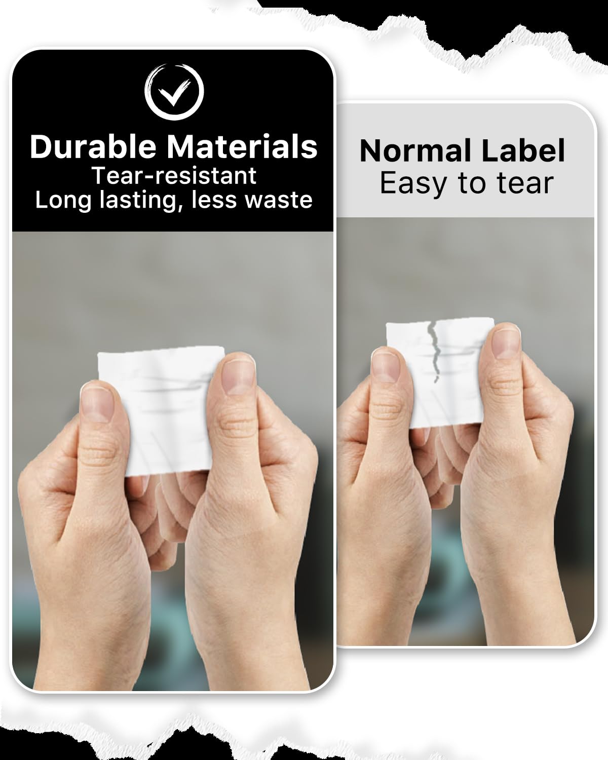 iEager 2"x2" White Square Thermal Printer Labels, Durable Label Stickers for Barcode, Logo, 500 Labels/Roll
