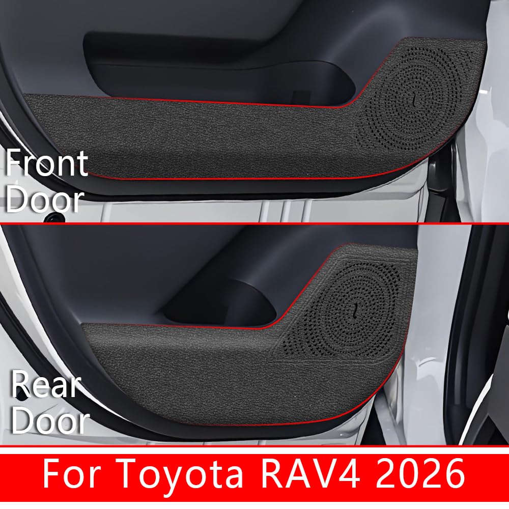 LUNQIN Car Door Anti Kick Pad for Toyota RAV4 2026 Accessories RAV 4 Protector Mat Dirty Collision Stickers Inner Decorative Protection