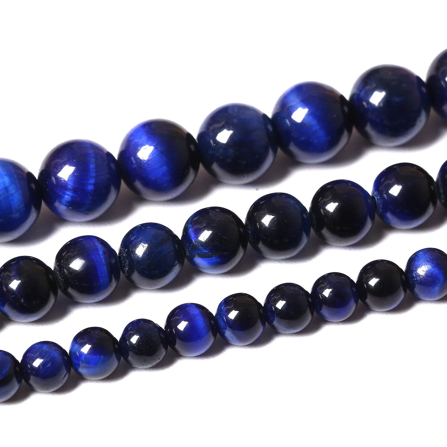 36PCS 10MM AAA Blue Tiger Eye Stone Beads Natural Gemstone Bead Crystal Healing Energy Jewelry Making DIY 15 inches (Blue Tiger Eye, 10 mm)