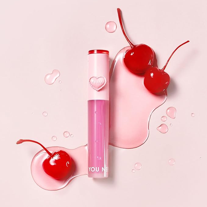 YNM Heart Jelling Tint (05 PEPPER JELLING, 0.09 oz) Silicone Lip Brush Included, K-Beauty, Non-Sticky, Moisturizing, Smudge-Proof, Korean Lip Tint, Long-Lasting, Vivid Color