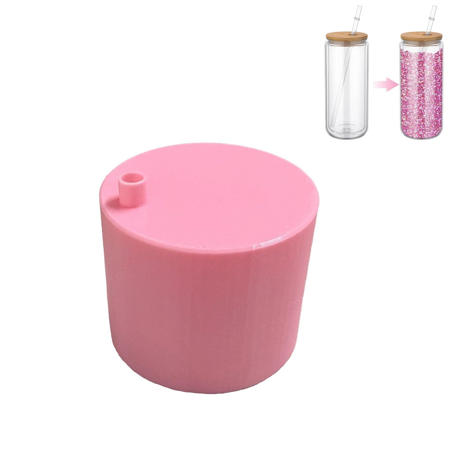 SPANSEE Upgraded Large Glitter Funnel for Snow Globe Tumblers, Funnel for Adding Glitter to Snowglobe Cups, DIY Glitter Cup Making Tools (Cups not Included)