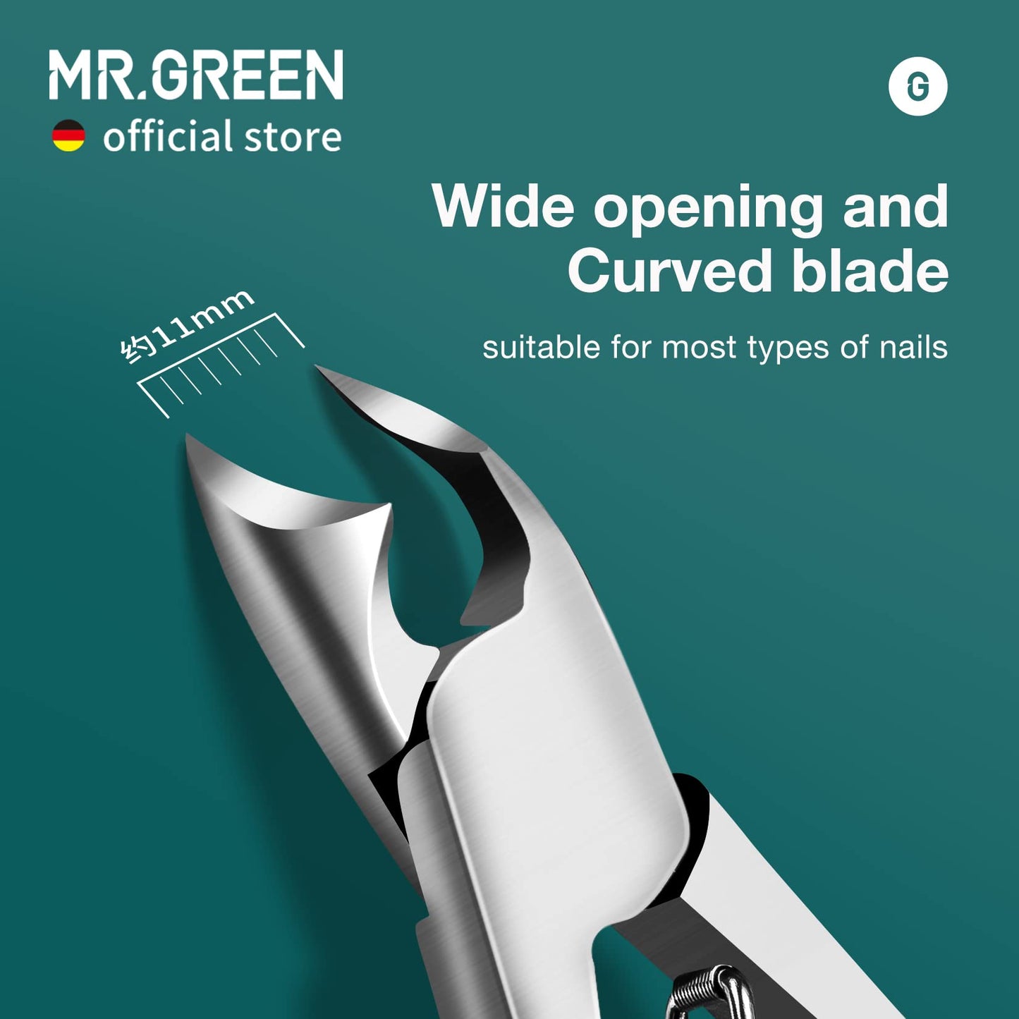 MR.GREEN Toenail Clipper Stainless Steel Ingrown Nail Cutter Good at Cutting Thick and Hard Nails Pedicure Tools (Purple)